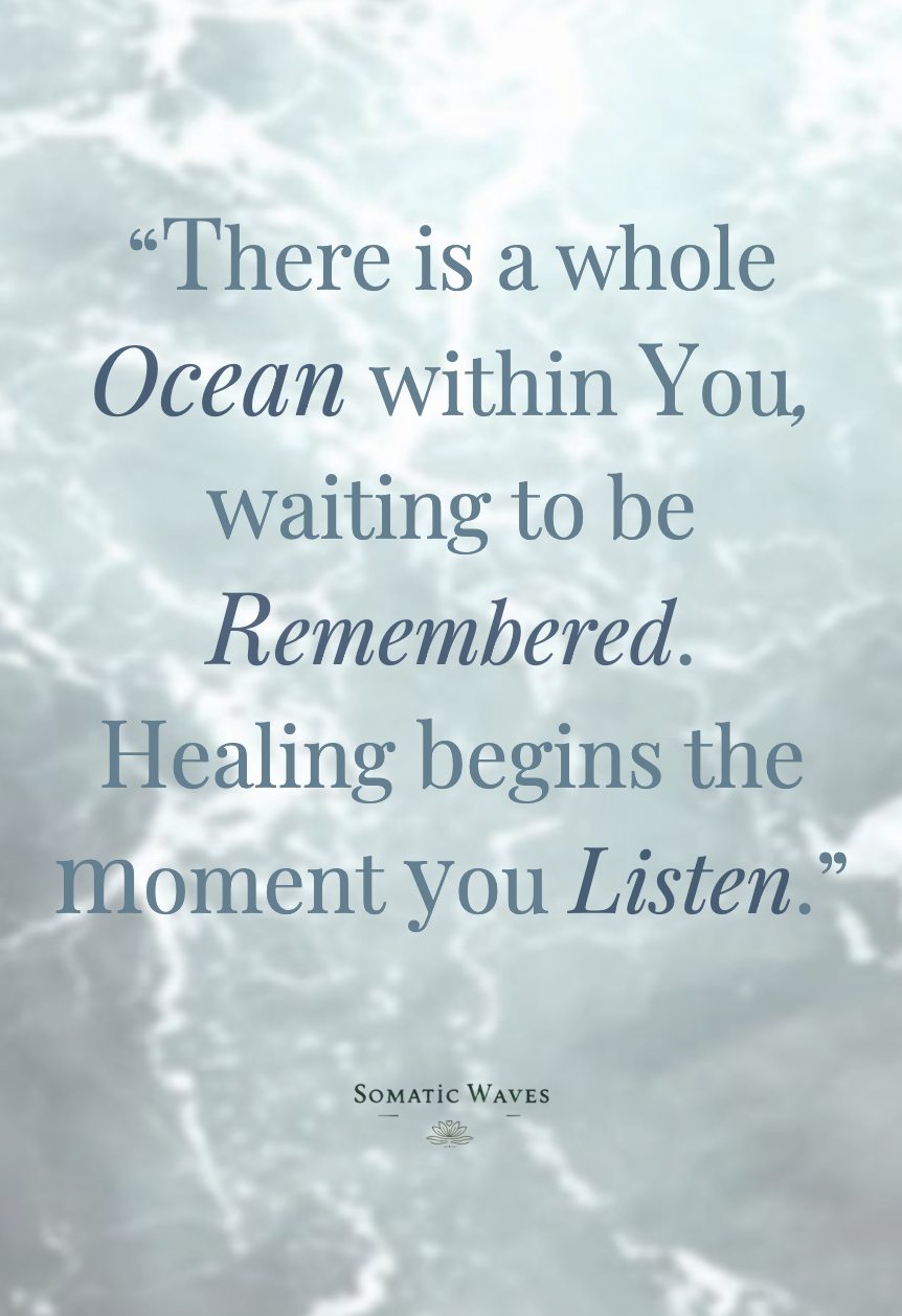 An ocean within signifies untapped emotions; healing unfolds as you start to hear your heart's call. An ocean within signifies untapped emotions; healing unfolds as you start to hear your heart's call.