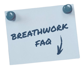 blue post-it note with link to Breathwork FAQ 
